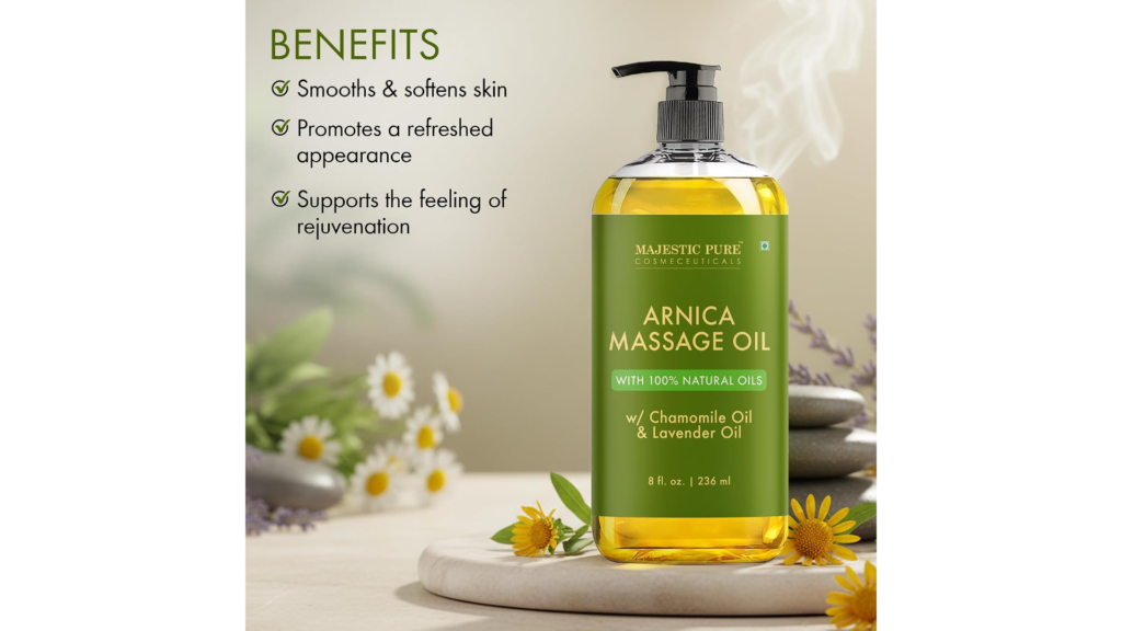 Majestic Pure Arnica Sore Muscle Massage Oil