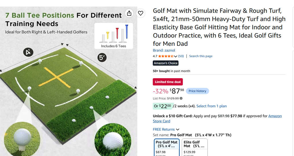 best Hitting Golf Mat