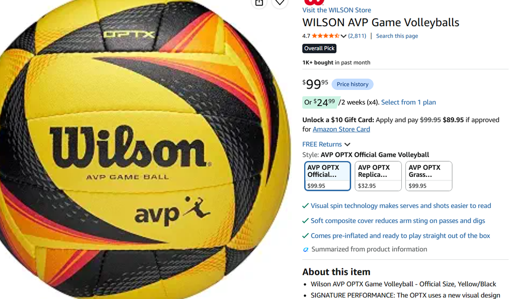 WILSON AVP Volleyball WILSON AVP Volleyball